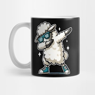 funny dabbing sheep glasses dab dance Mug